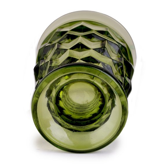 Vintage Indiana Colony Whitehall Green Avocado Juice glass - Picture 3 of 7
